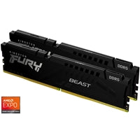 Kingston FURY Beast KF556C36BBEK2-32 32GB (2x16GB) System Memory, 5600MT/s, DDR5, CL36, DIMM, Black, AMD EXPO Certified Kingston FURY Beast KF556C36BBEK2-32 32GB (2x16GB) System Memory, 5600MT/s, DDR5, CL36, DIMM, Black, AMD EXPO Certified
